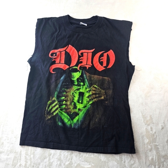 DIO concert T Shirt Eygnus Large Sleeveless Retro Vintage 2002 Tour Dragon
